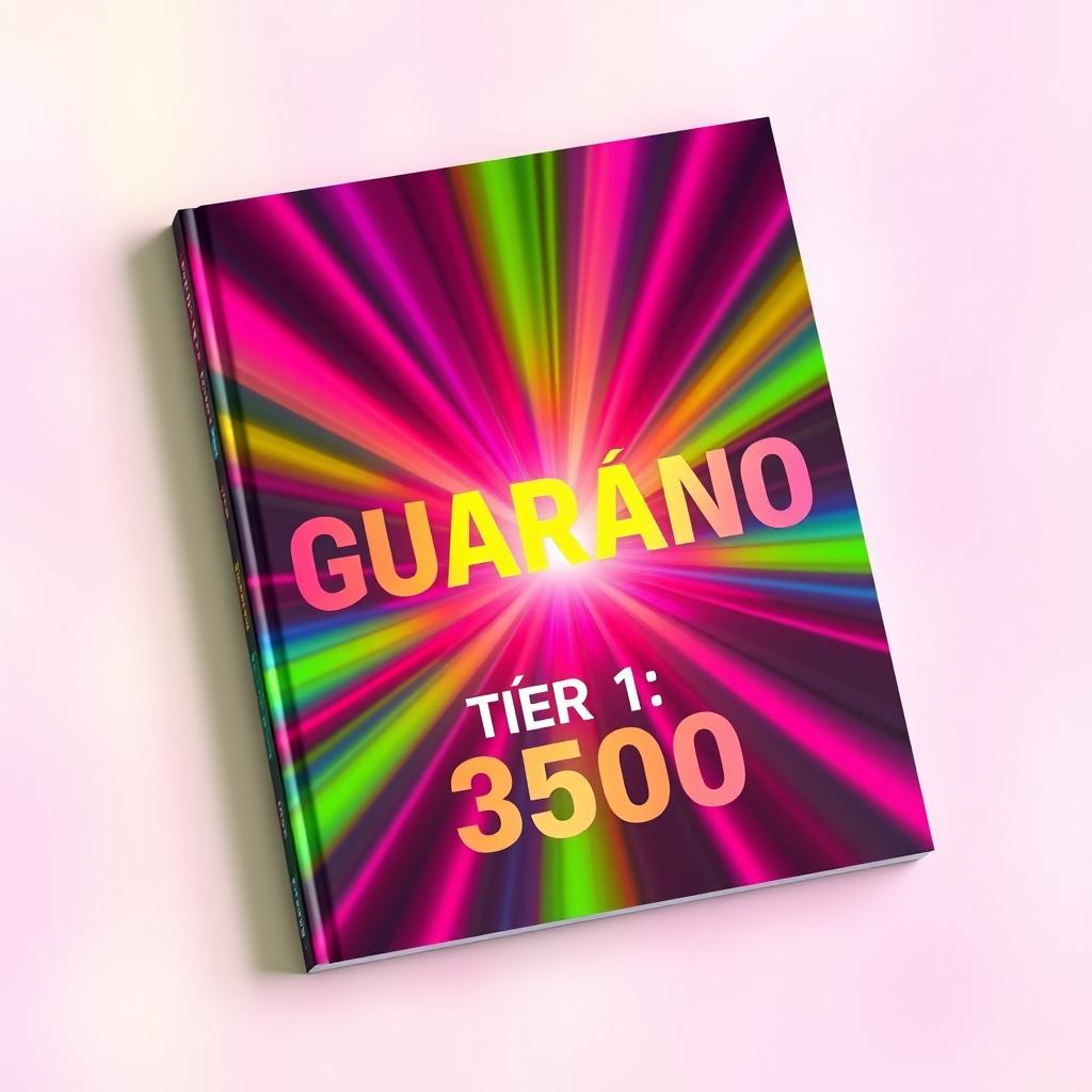 A vibrant and eye-catching cover design featuring the word 'GUARANÁ' prominently displayed in bold, stylish font