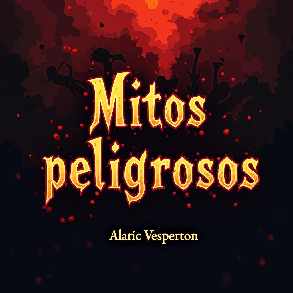 A visually striking clickbait thumbnail featuring the bold title 'Mitos peligrosos' centered prominently in the middle