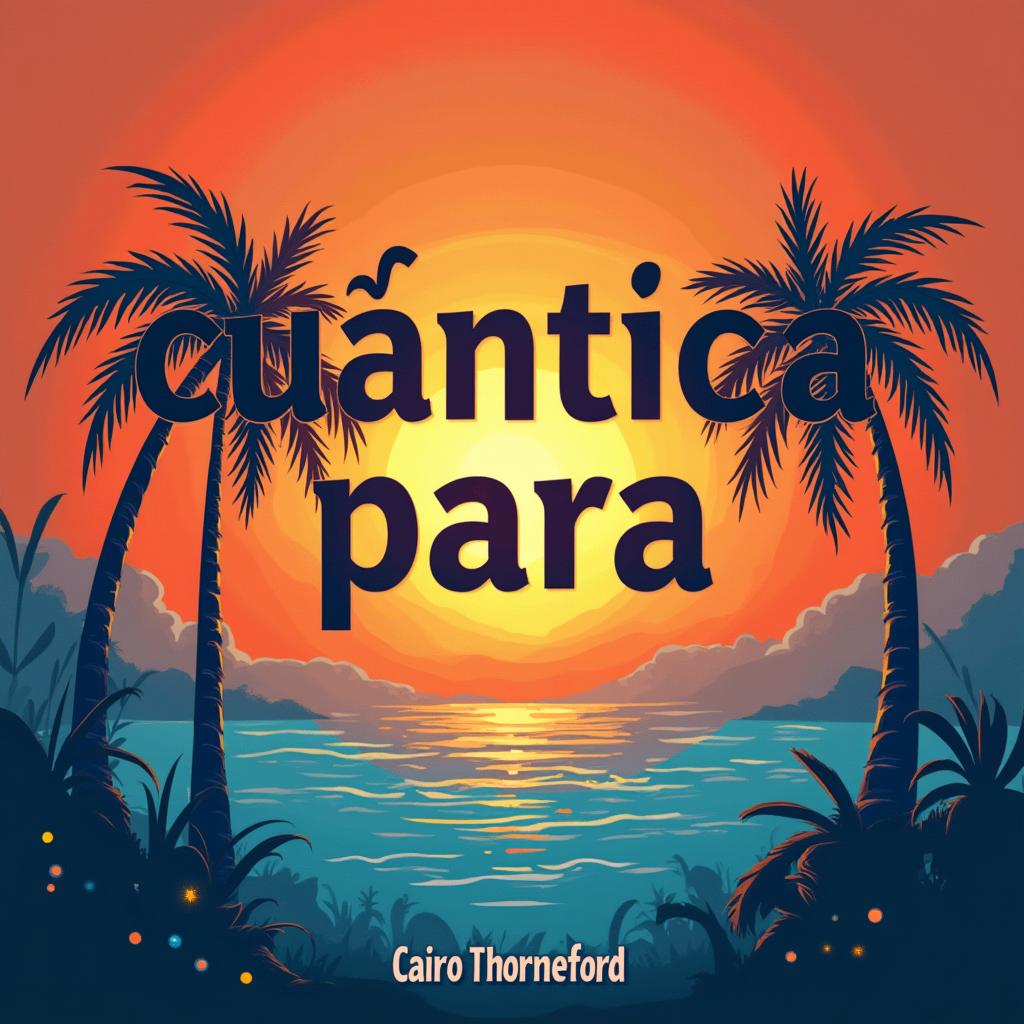 A clickbait thumbnail design featuring the title "cuántica para" centered and bold