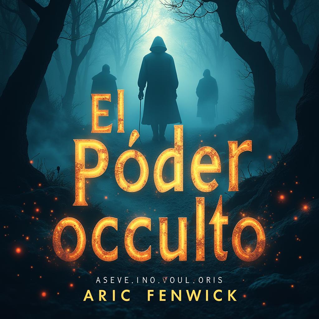 A clickbait thumbnail design featuring the title 'El poder oculto' centered and bold in an eye-catching, modern font