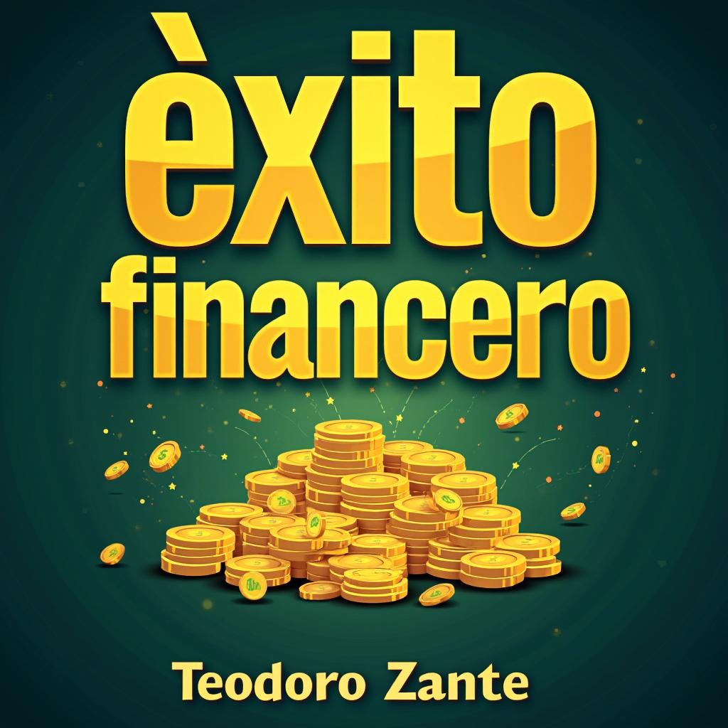 A captivating clickbait thumbnail featuring the title 'éxito financiero' prominently centered and in bold, eye-catching typography