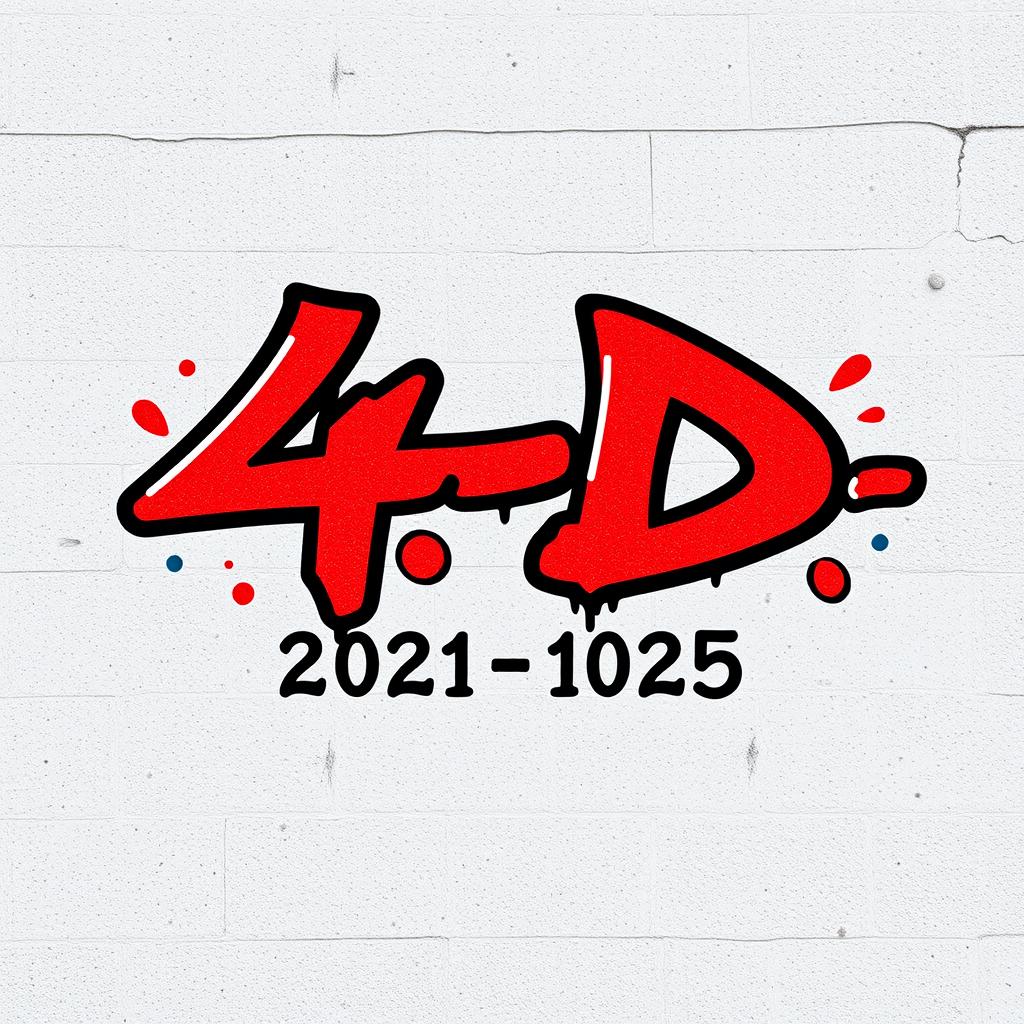 A simple graffiti style artwork featuring the text '4