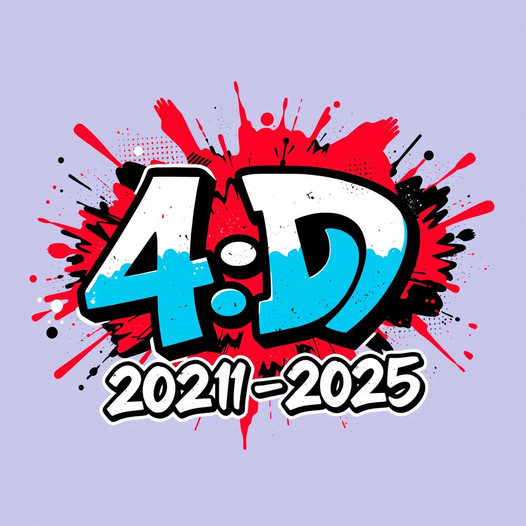 A vibrant street art style graffiti design featuring the text '4
