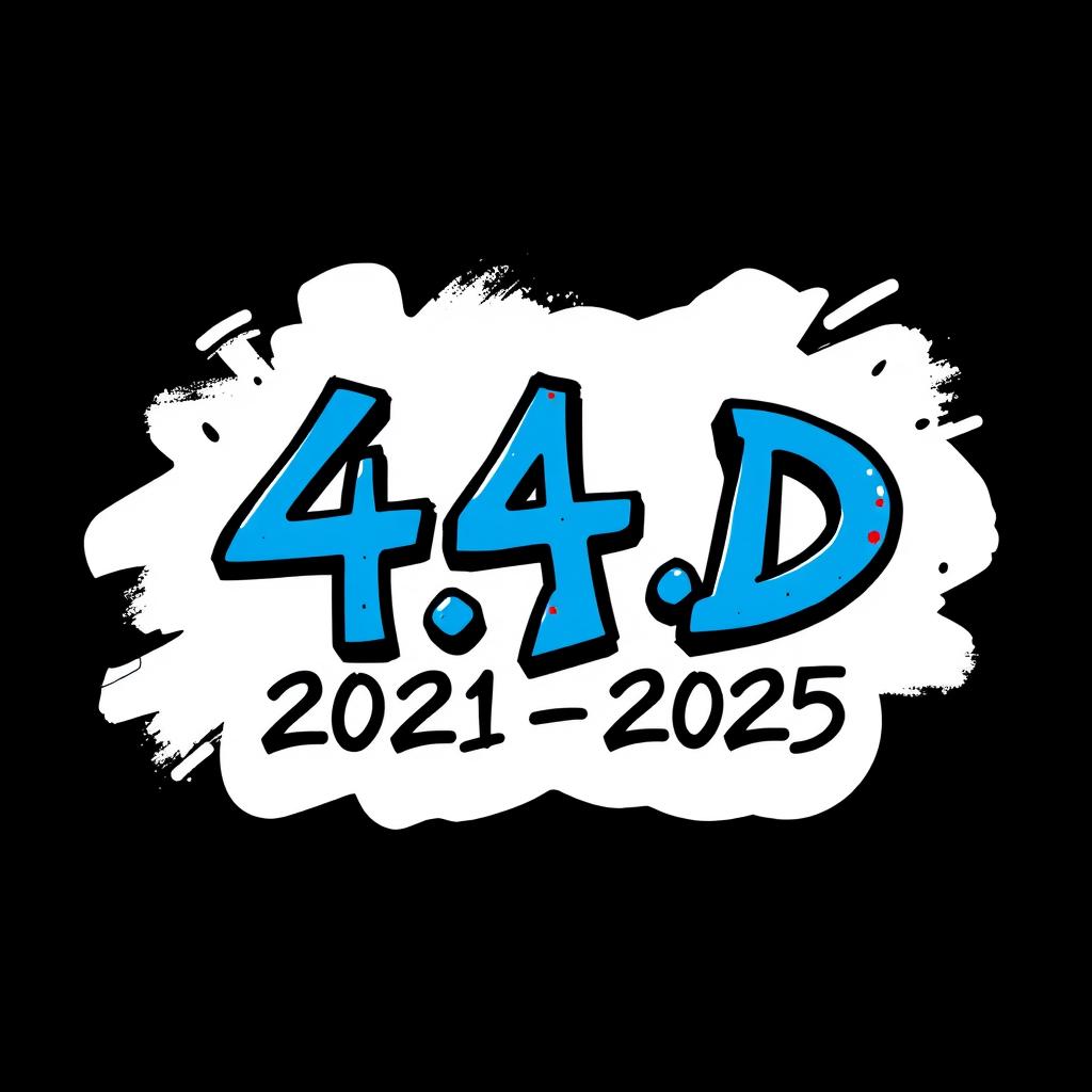 An artistic representation featuring the text '4