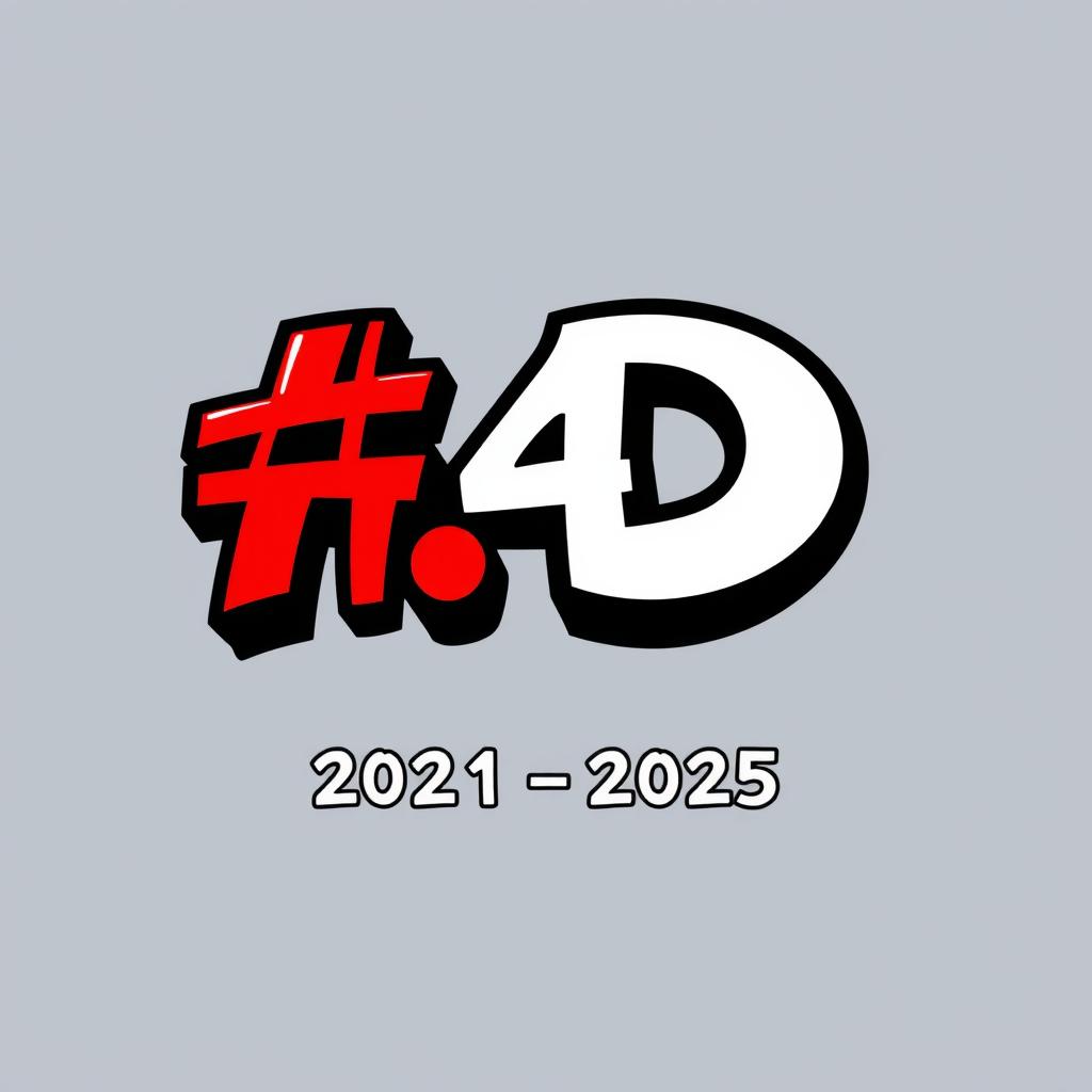 A simple yet bold graffiti-style design featuring the text '4