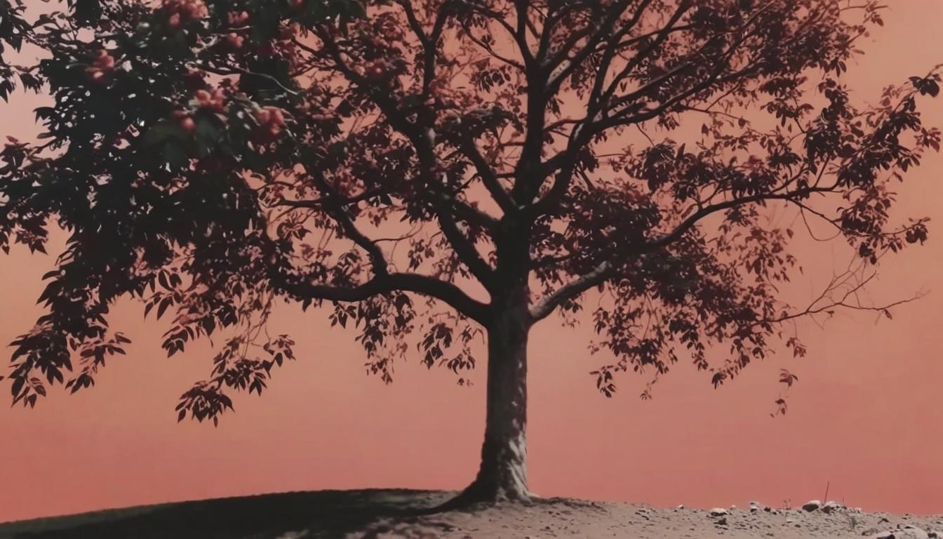 Crea una portada de un libro, fotográfica y simbólica para "La corona candente", donde la parte de los bordes exhiba un vibrante jardín en primavera (vida, renovación, flores típicas del Medio Oriente: Orquídeas, Rosa de Siria, Violeta de Persia, Geranio de olor, Boca de dragón) y la parte central un melancólico jardín en otoño (final de ciclo, reflexión). Es el mismo jardín, pero en el centro hay colores grises. Utiliza tipografía inspirada en el estilo arábigo y una paleta de colores naturales y armoniosos. Aplica texturas sutiles semejantes a la tela damascena y contrasta emocionalmente la primaver y lel otoño. En el costado izquierdo se ve la imagen de un niño mirando hacia la derecha, y el el borde derecho hay una madre mirando a su niño a la izquierda (usaa de inspiración la imagen que adjunto). Apuesta por un diseño elegante y profundamente simbólico.