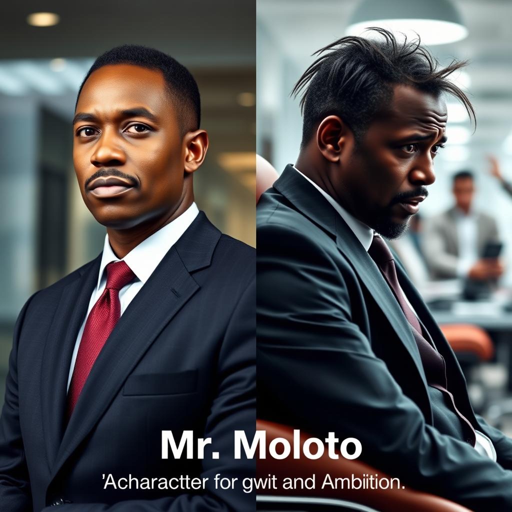 A powerful side-by-side depiction of a black businessman
