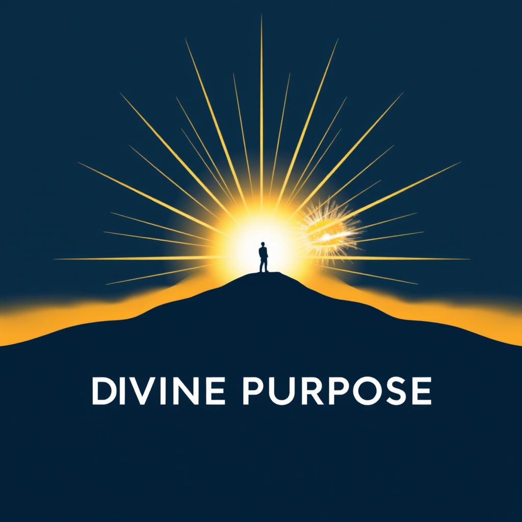 A minimalist and modern flat cover design that radiates transformation, growth, and divine purpose