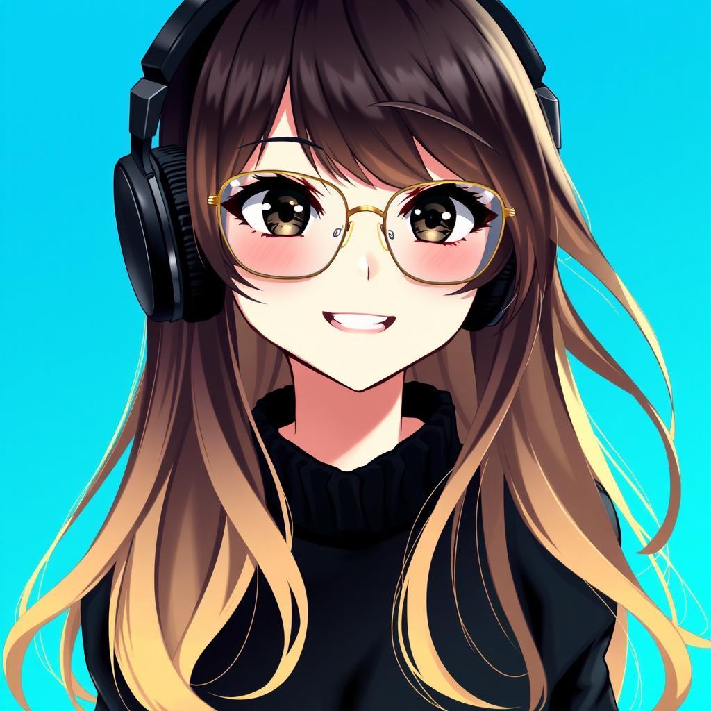 A detailed digital illustration of a young woman with a modern and dynamic style