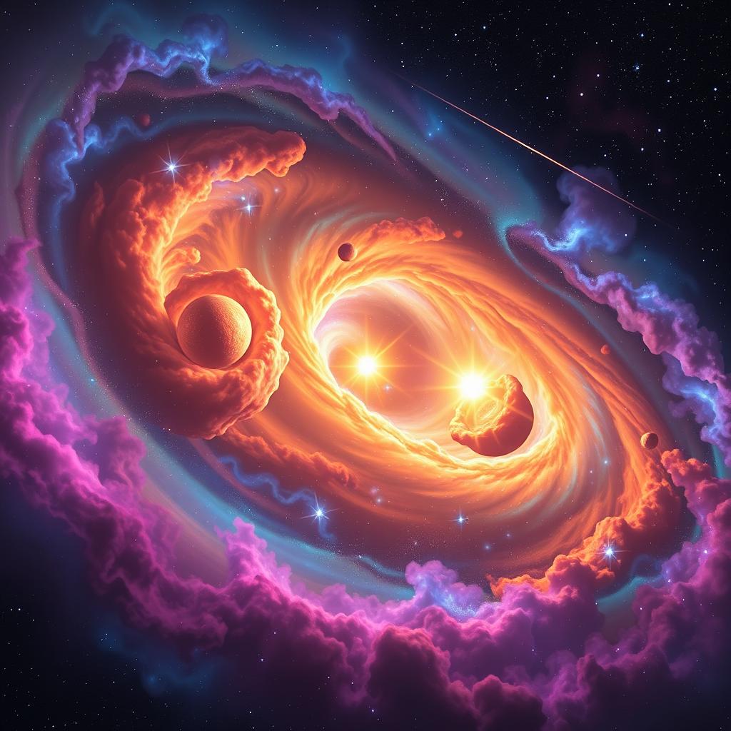 A mesmerizing sequence capturing the birth of stars in a vibrant galaxy