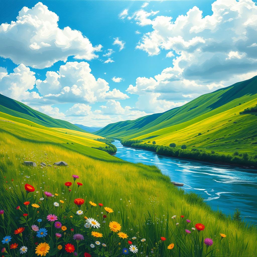 A stunning artistic transformation of a photograph into a vibrant painting style