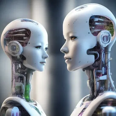 In the distant future, humans have developed ane advanced AI companion.