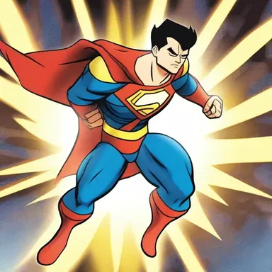 In the animated series, the superhero fights evil on his own with ane superpower.
