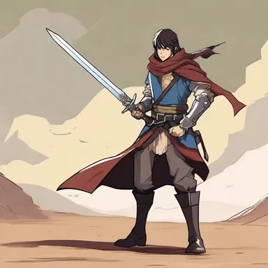 The protagonist embarked on an epic quest armed with only ane trusty sword.