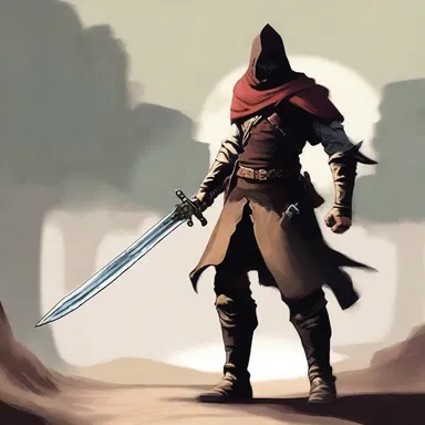 The protagonist embarked on an epic quest armed with only ane trusty sword.