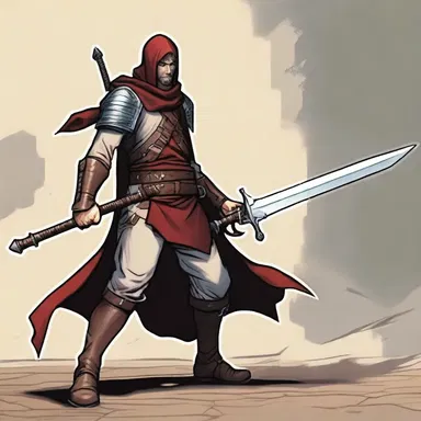 The protagonist embarked on an epic quest armed with only ane trusty sword.