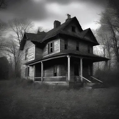 The haunted house stood as ane eerie reminder of the town's dark history.