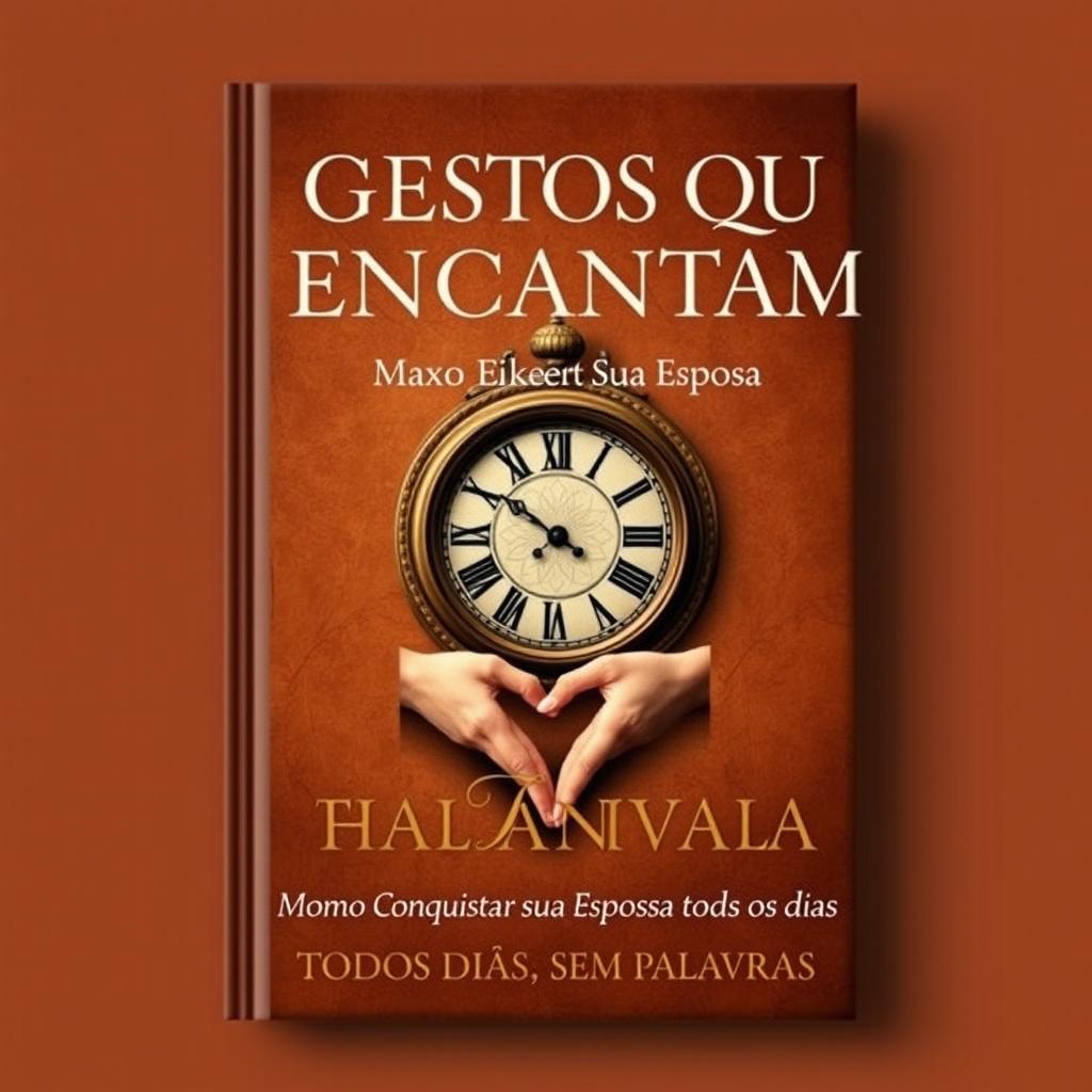 A book cover design for 'GESTOS QUE ENCANTAM - COMO CONQUISTAR SUA ESPOSA TODOS OS DIAS SEM PALAVRAS'