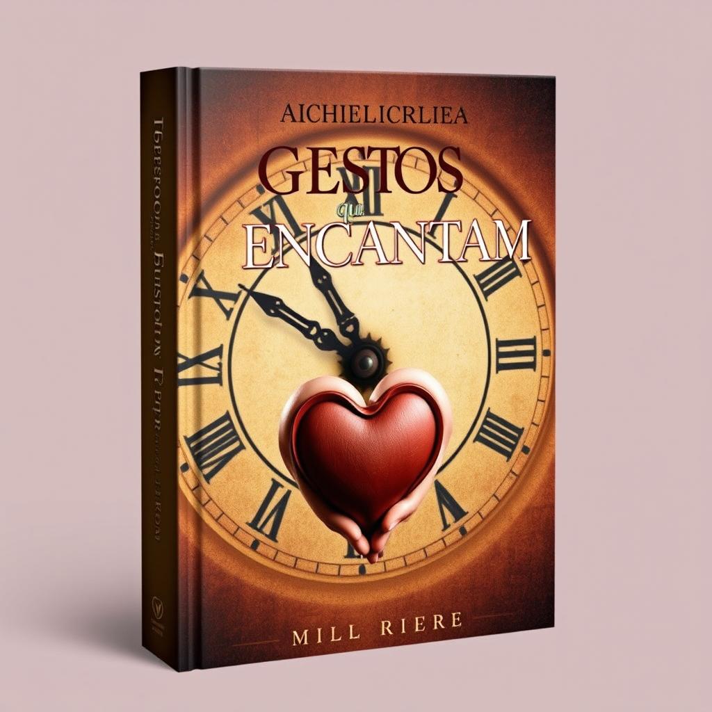 A stunning book cover design that reflects the theme 'Gestos que Encantam - Como Conquistar Sua Esposa Todos os Dias Sem Palavras'