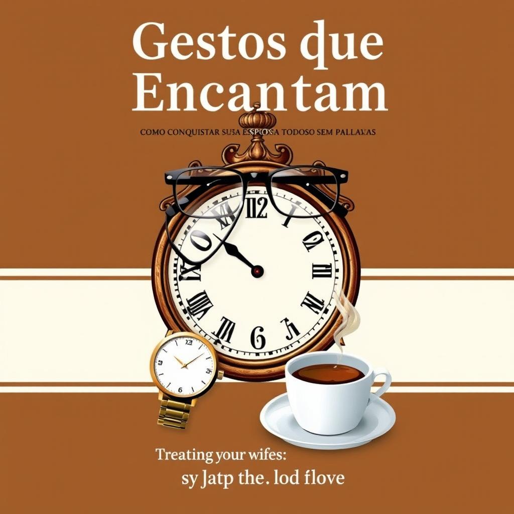 A visually engaging book cover design for 'Gestos que Encantam - Como Conquistar Sua Esposa Todos os Dias Sem Palavras'