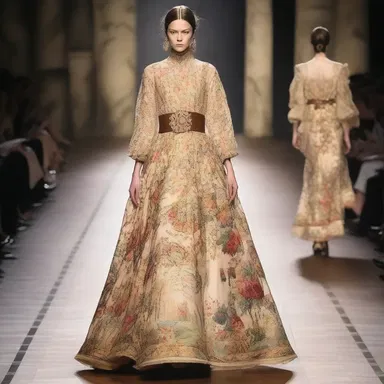 The fashion designer's collection was inspired by the anecdotic tales of a bygone era.