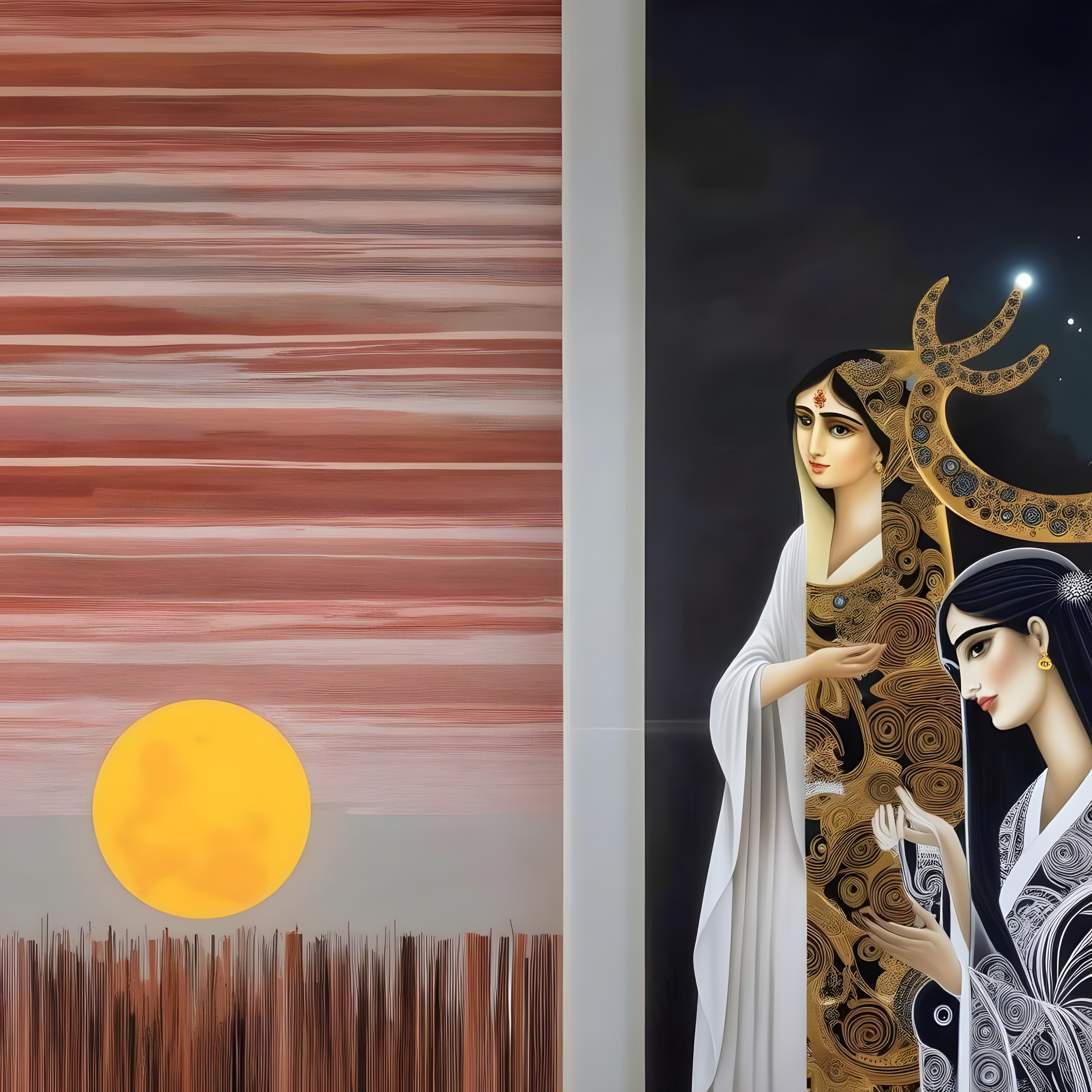 Elegance in Light: A Serene Sunset Scene