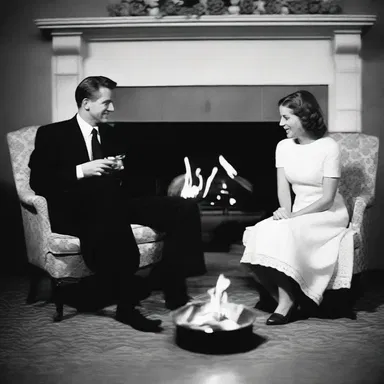 The couple sat by the fire, sharing wonderfully anecdotic stories from their early days of romance.
