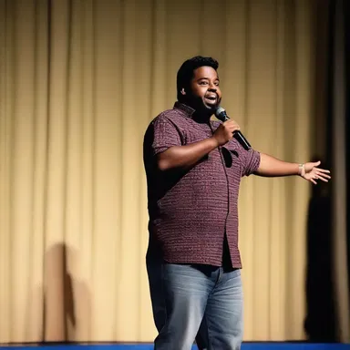 The stand-up comedian's performance was filled with anecdotic jokes that had the audience roaring with laughter.