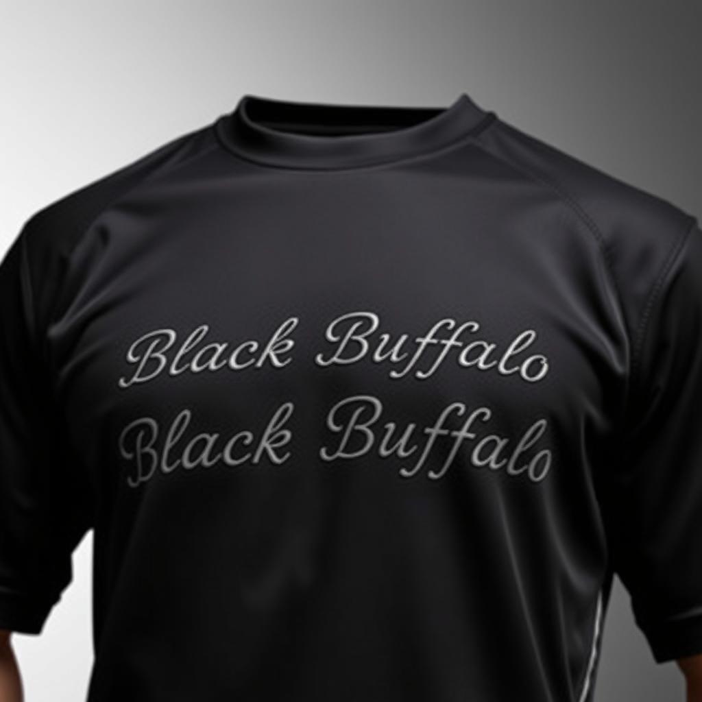 A detailed view of a sports team competition shirt featuring intricate embroidery