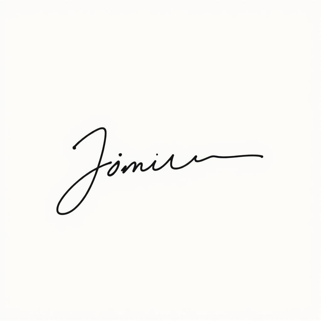 A simple yet elegant signature on a plain white background, showcasing fluid and artistic handwriting