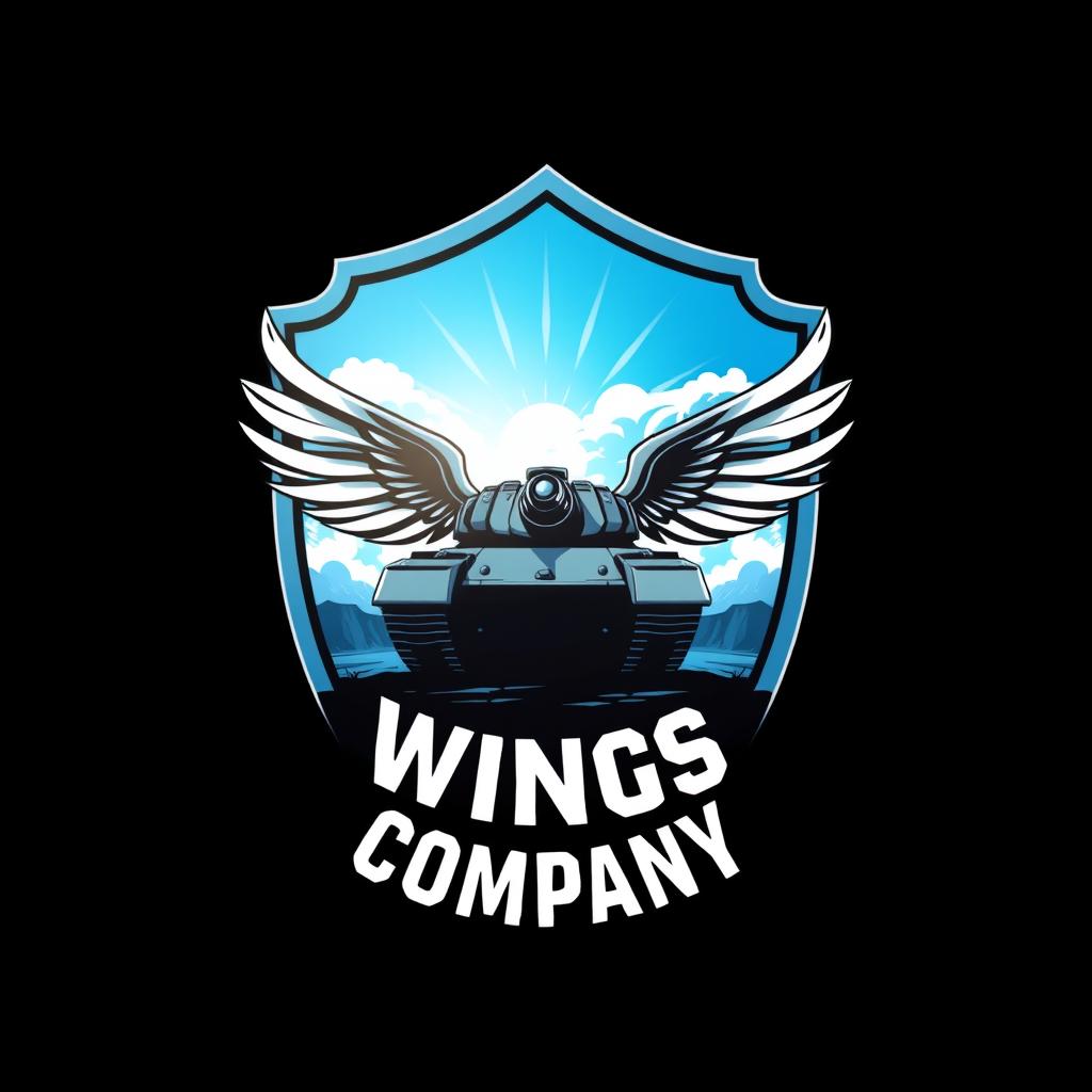 A beautifully designed shield-shaped badge featuring a vibrant blue sky with a radiant ray of sunshine breaking through the clouds