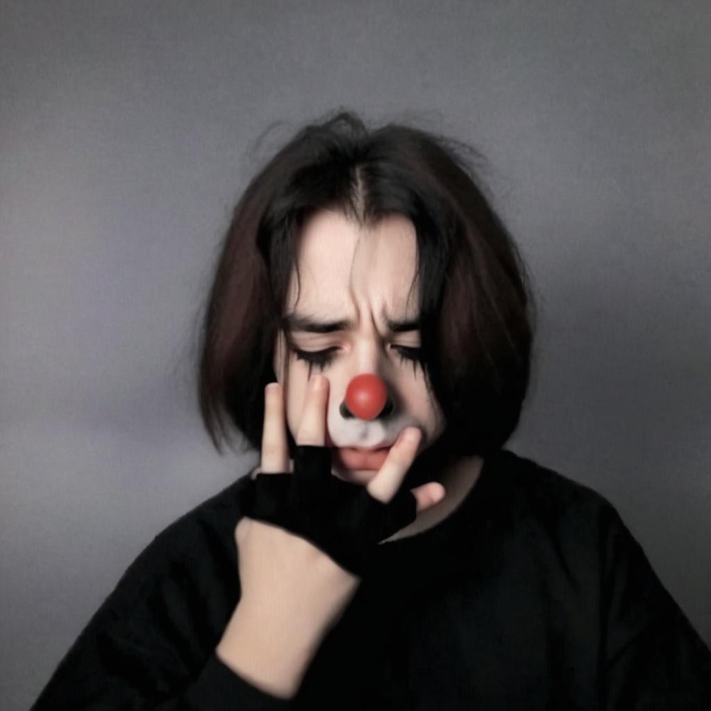 Make from this kid a sad clown
