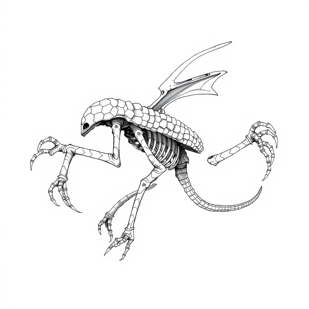 Emaciated, vaguely humanoid creatures covered in many plates of chitinous armor