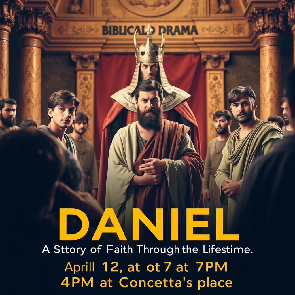 A biblical drama poster titled 'Daniel