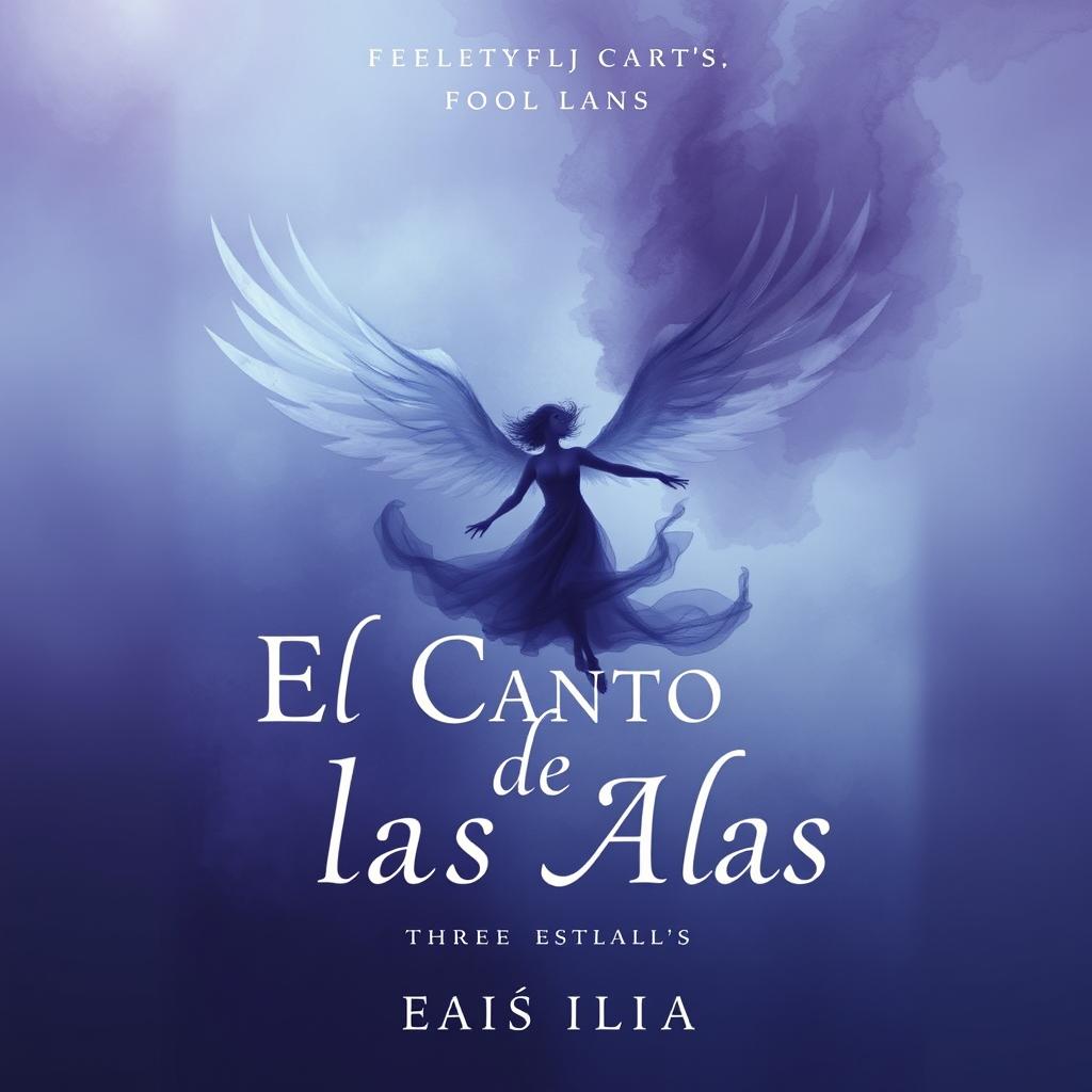 An ethereal and abstract fantasy book cover for the third installment titled 'El Canto de las Alas'