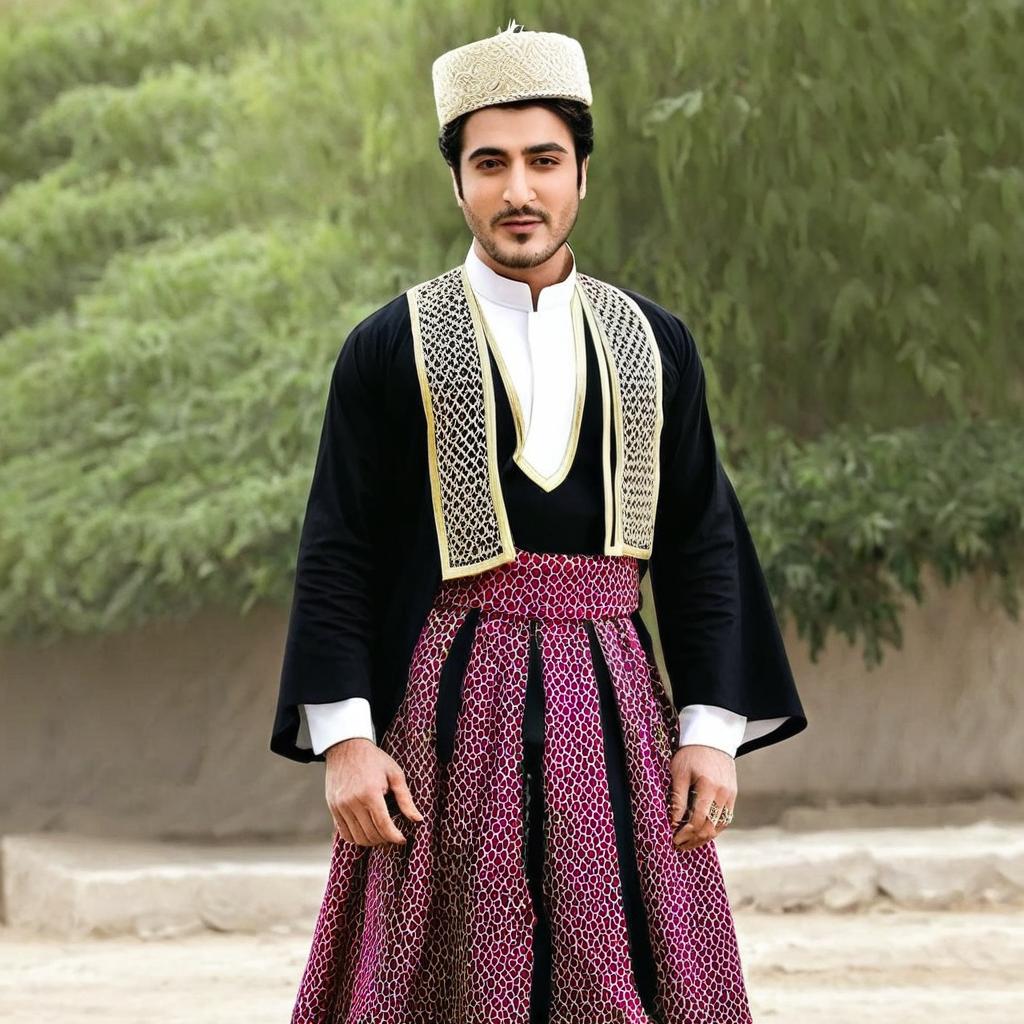 یه عکسی بساز که مردم با لباس های محلی گیلانی (عکس نمونه لباس رو برات گذاشتم) در حال جمع آوری زباله از جنگل های سرسبز گیلان هستند