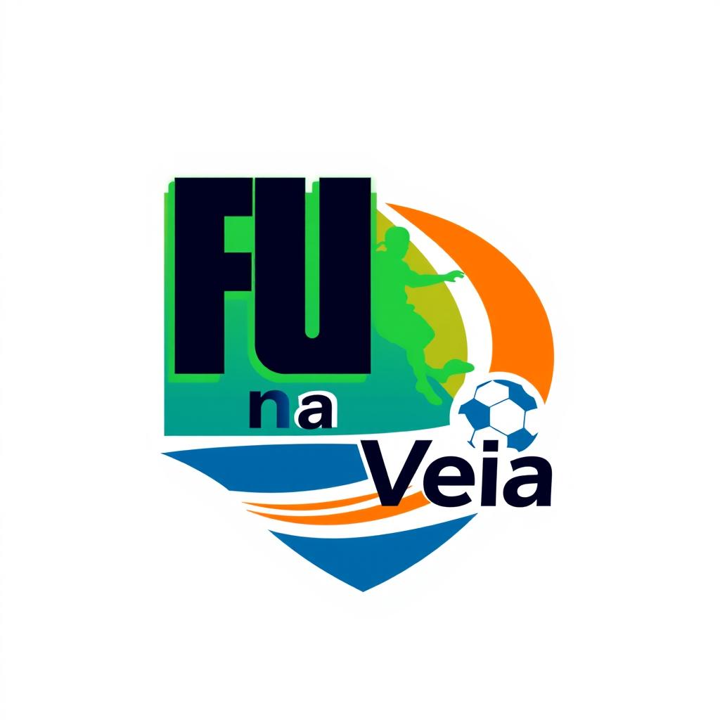 A modern professional logo design featuring the word 'Futsal na Veia'
