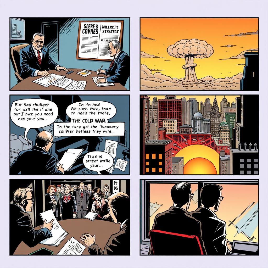 A Cold War comic strip consisting of 4 panels