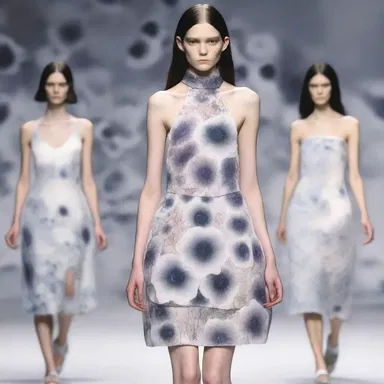 The avant-garde designer incorporated delicate anemone patterns into his latest collection.