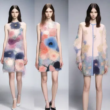 The avant-garde designer incorporated delicate anemone patterns into his latest collection.