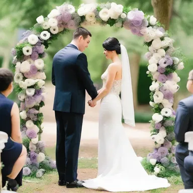 The couple exchanged anemone-themed wedding vows, promising eternal love and devotion.
