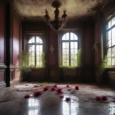 The abandoned mansion was infested with carnivorous anemones that devoured anyone who entered.