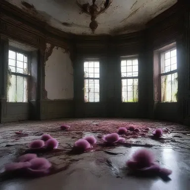 The abandoned mansion was infested with carnivorous anemones that devoured anyone who entered.