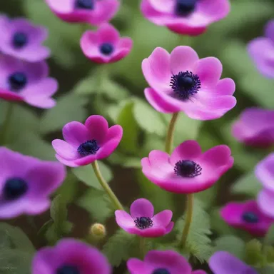 In the magical kingdom, anemones grew wild along the enchanted forest, their vibrant colors mesmerizing all who beheld them.