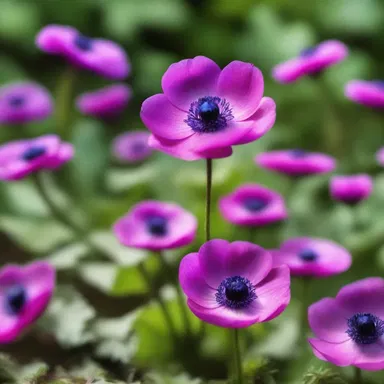 In the magical kingdom, anemones grew wild along the enchanted forest, their vibrant colors mesmerizing all who beheld them.