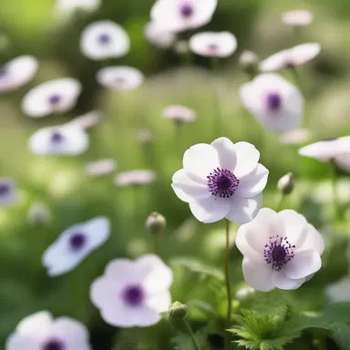 As the protagonist walked through the anime-inspired garden, delicate anemones swayed gently in the breeze, creating a picturesque scene.