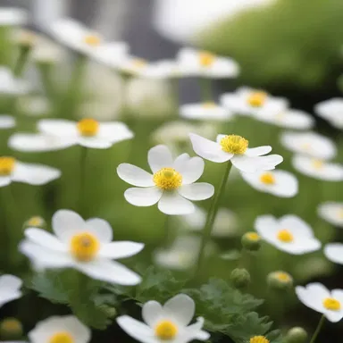 As the protagonist walked through the anime-inspired garden, delicate anemones swayed gently in the breeze, creating a picturesque scene.