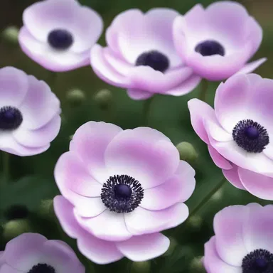 In the poetic novel, the protagonist compared the delicate beauty of his beloved's eyes to that of anemone flowers in full bloom.