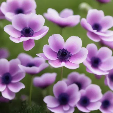 In the poetic novel, the protagonist compared the delicate beauty of his beloved's eyes to that of anemone flowers in full bloom.