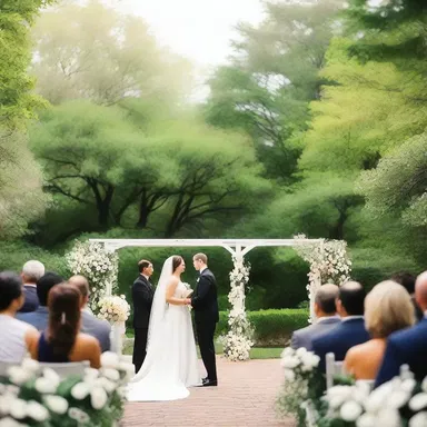 The couple exchanged vows in a picturesque garden, surrounded by anemones as a symbol of their everlasting love.